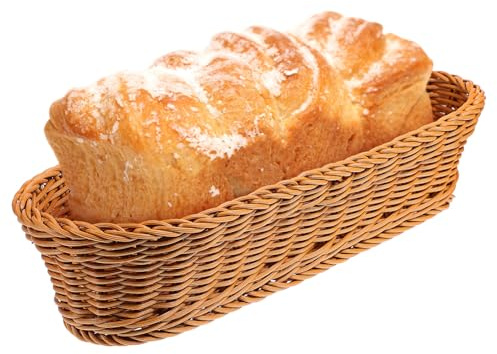 Alipis Large Capacity Woven Bread Basket with Natural Rattan Style Multi-purpose Fruit and Snack Storage Tray for Home Kitchen Sturdy Oval Hamper Basket