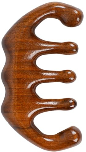 VICASKY Natürlicher Holzkamm Breitzinkig Antistatisch Kopfhautmassage Kamm für Männer und Frauen Glattes Holz Sanfte Haarpflege Geeignet für Locken und Glattes Haar Praktisch und