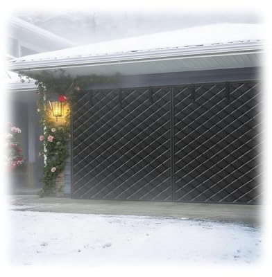 Vintergarageportsskärm, magnetisk värmeisolerad garageportsgardin motstår kallvind, vattentät oxfordtyg bomullsisoleringskit för garageportar(Svart,W320cm x H290cm)