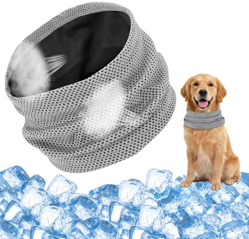 Bandana de Refroidissement pour Chien, Collier Rafraichissant pour Chien, Bandana Chien Refroidissement, Foulard Chien Rafraîchissant, Réutilisable, pour Rafraîchir Chiens en Été, 55 x 16 CM