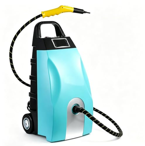 Kommersiell Ångmopp, Högtryckstvätt, 3000w Kraftig Sångare Med 6 Tillbehör Och 3,5l Stor Tank, Trippel Säkerhetslås, 20s Snabb Uppvärmning Tar Effektivt Bort Fett För Hem, Bilrengöring(Blue)