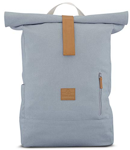 Johnny Urban Zaino Porta PC Donna e Uomo Grigio - Adam Large - Rolltop per Lavoro Viaggio Università - Scomparto per Laptop 15.6 Pollici - Idrorepellente
