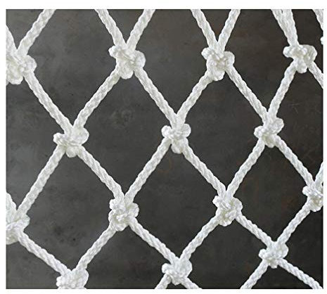 XCYYBB Kinder-Kletternetz, Klettergerüst für Kinder, robustes Kletternetz, Gartenklettergerüst, Netz für Kinder, Innen-Durchmesser 12 mm, Masche 12 cm, weiß, 4 x 6 m