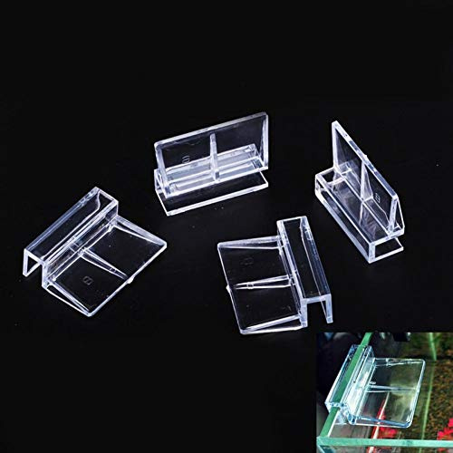 Lankater 4pcs Aquarien-Abdeckung Clip, 6mm Aquarien Aquarium Acryl Clips Glasabdeckung Stützhalter Universal-Deckel Clips Für Randlos Aquarien