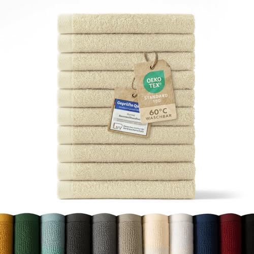 Blumtal - Handduk 30x50 Sable - Set om 10 - Gästhandduk 30x50 - Handduk 30x50-100% Bomull - Oeko-TEX® Certifierad