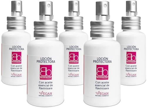 Lotion Hydroalcoolique à l’Huile Essentielle de Ravintsara - 5 x 60 ml - Spray Gel Hydroalcoolique aux Huiles Essentielles