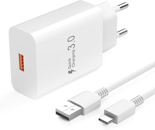 Ladekabel mit Ladegerät Kompatibel mit Samsung Galaxy S22 S21 S20 S23 S24 FE 5G A15 A16 A51 A52 A53 A54 A55 A35 A25 Schnellladekabel Typ C mit Schnellladegerät USB C Fast Charger Adapter