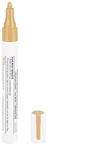 Tomotato Reifenmarker Lackstift für Autoreifen, wasserdichte Reifen Stift Motorrad Fahrradreifen Reifenmarker für Autoreifenbeschriftung,14.5 * 1.4cm(Gold)