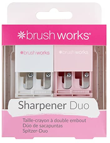 Brushworks Bleistiftspitzer Duo - Spitzer für Normale & Jumbo Stifte, Leicht & Langlebig, Cruelty Free & Vegan