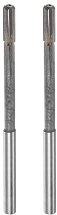 sourcing map 2 Stück Hartmetall Reibahle 5 mm, 4 Schneidig, H8/H7 Genauigkeit, Sandstrahlbeschichtung Maschinenreibahle für Metall Holz Gerade Nut Hochgeschwindigkeitsstahl Werkzeug