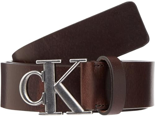 Calvin Klein Herren Gürtel Round Mono Plaque Leather Belt aus Leder