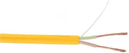 Kabel flexibel 2 Kerne, 3 Kerne, ummantelter Draht, gelb, for den Außenbereich, elektrisches Kabel, 1/1,5/2,5/4 mm, Soft-Power-Kupferkabel Verlängerungsstecker (Color : 2cores, Size : 2.5mm)