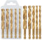 Vearter Lot de 5 forets hélicoïdaux M2 HSS pour métal, 5/6/8/10/12 mm avec tige hexagonale, forets hélicoïdaux pour acier inoxydable, acier à haute teneur en carbone, fonte, cuivre, aluminium, bois,