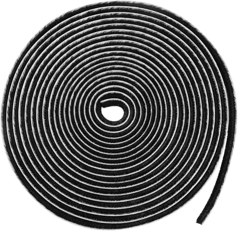 MARICATO Guarnizione a Spazzola, 6M Guarnizione Finestre Porta 9mm(L) X 5mm(P), Paraspifferi Spazzola Adesivo Per Mosche e dal Vento per Finestre e Porta Scorrevole, Isolamento Acustico - Nero