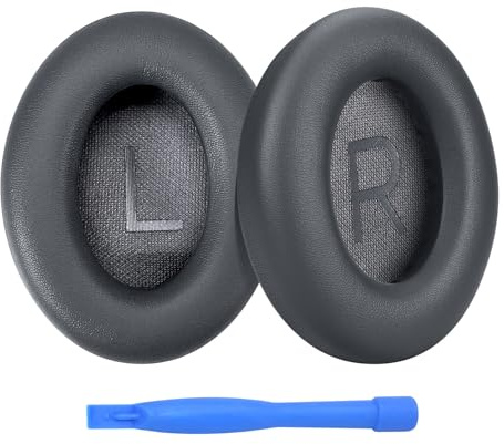 Ersatz Ohrpolster für Bose NC700 / Bose 700 Noise Cancelling Kopfhörer von MMOBIEL - Memory- Schaumstoff und Protein PU Kopfhörer Ohrpolster – Ersatzpolster – Dunkelgrau