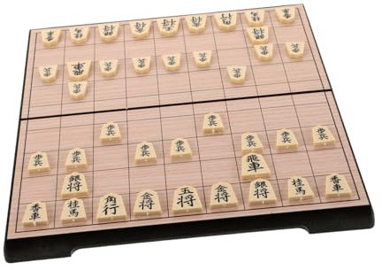 UPKOCH Magnetisch Klappbares Schachbrett Japanisch Traditionell Holzschach Spiel Set Reisebrett Damebrett Für Erwachsene Und Junge Mädchen