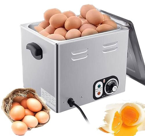 Hervidor de Huevos eléctrico de 2600 W con Fuente Termal Comercial, fácil de Limpiar, Material de Acero Inoxidable de Primera Calidad de 6 l, Uso para Fiestas, Catering y restaurantes,220V