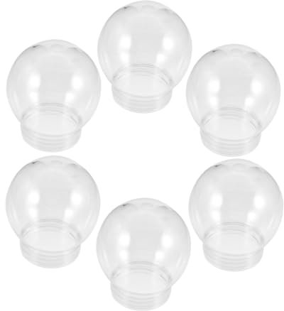 OSOLADY 6 Stück Selbstgemacht Schneekugel Bastelset Kunststoff Transparente Schneekugel 300 Ml Mit Schraubverschluss Für Weihnachtsdeko Und Basteln