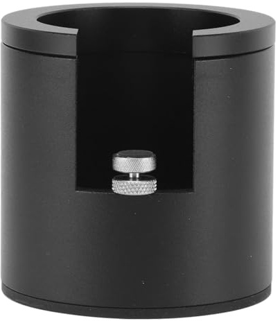 Support de Porte-filtre à café à Hauteur Réglable pour Porte-filtre de 51 Mm, 53 Mm, 58 Mm avec Support, Base de Station de Bourrage en Alliage D'aluminium (Noir)