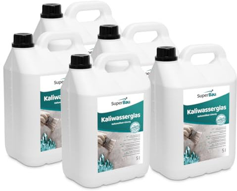 Superbau Kaliwasserglas 25L, Vielseitige Anwendung – für Beton Versiegelung, Grundierung, Imprägnierung, Holzschutz, Bindemittel, Mauerabdichtung, Schutz vor Feuchtigkeit