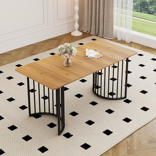 Esstisch 4 Personen, Esstisch Holz 140×80 cm, Moderner Esszimmertisch Küchentisch für Esszimmer und Küche