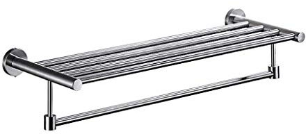 Towel Handtuchhandtuchschiene 2 Tier -Wand -Handtuchständer gebürstete Handtuchschiene Badezimmerzubehör Moderne Badetuch Ständer Handtuchregal/50 cm