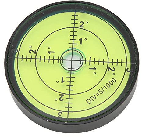 Niveau de Bulles Circulaires de Métaux Haute Précision pour les Instruments Précision, les Machines, Imprimantes - Niveau Mesure Outils pour Professionnels [1 X universel]