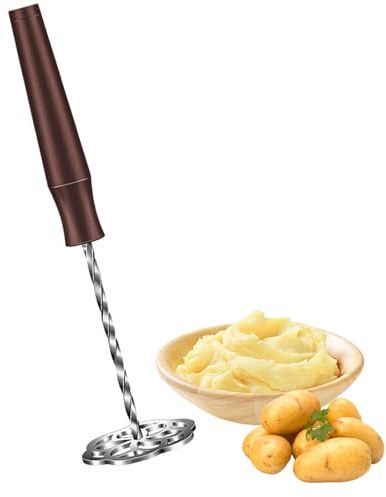 Joyeee Presse-purée en acier inoxydable résistant aux rayures, ustensile de purée en métal robuste, résistant à la rouille, appareils de cuisine et gadgets de cuisine professionnels et durables