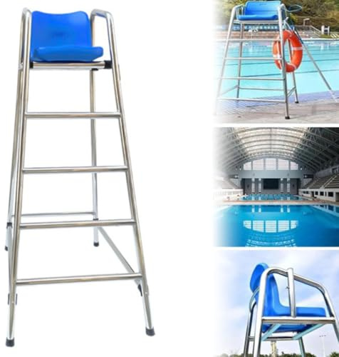 Silla alta de salvavidas para piscina y parque acuático, 120 cm, 150 cm, 180 cm, taburete de observación al aire libre con escalera segura para seguridad junto a la piscina