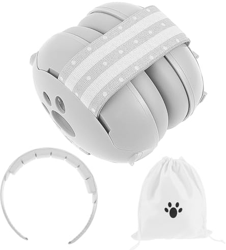 Protección auditiva para bebé, auriculares 2 en 1, con diadema ajustable y acolchado, orejeras para niños hasta 4 años, adecuadas para dormir y viajar