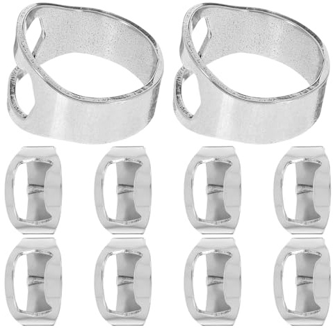 FRCOLOR 10 Piezas Abrebotellas Creativo Inoxidable Forma de Anillo para Cerveza y Bar Herramienta Duradera y Práctica