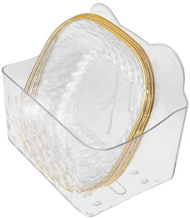 MOKKHNB 4pezzi Insalatiera Di Plastica Trasparente Ciotola Per Frutta Insalata Snack Caramelle Noci Gelato Conservazione e Servire Facile Organizzazione Per Cucina e Tavolo
