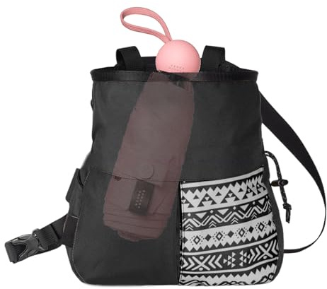 Bolsas de tiza para escalada, bolsa de tiza de magnesio a prueba de fugas, bolsa de escalada profesional | Ranuras para cepillo de extracción de tiza con una sola mano, a prueba de derrames