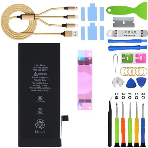 H&LYCYJ Batterie pour iPhone 8 | 1821mAh Kit d'outils pour porter，remplacer la batterie，Lithium-polymère，pour modèles:A1863 A1905 A1906 A1907