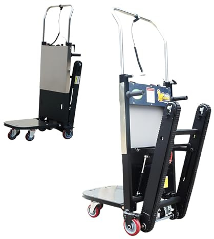 Carrito Eléctrico con Orugas para Escaleras, Montacargas Eléctrico Profesional, Capacidad 300 kg, Ideal para Hogar, Logística Y Mudanzas