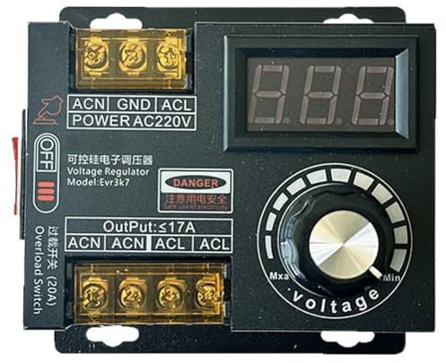 Aundhegrtt Controlador de Velocidad Sin Escalas de 220V para Ventiladores, Amoladoras Angulares, Regulador de Motor de 3700W.