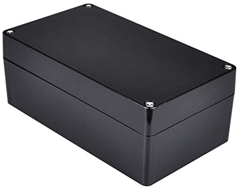 Therlan Elektronische Abzweigdose IP65, Elektronik Gehäuse, Wasserdicht Anschlussdose Aufputz Verteilerdose, Projekt Box Kunststoff Anschlusskasten ABS Aufputzdose (158 x 90 x 60 mm, Schwarz)