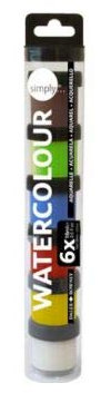 Daler Rowney Set mit 6 x 18 ml Aquarellfarben