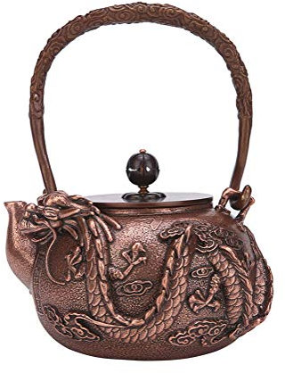 MNSSRN Uncover Copper Tee Set, Kupfertopf gegossen, verdickte eine handgefertigte Teekanne, einen gesunden und dauerhaften personalisierten Wasserkocher, EIN exquisites und einzigartiges Geschenk