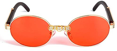 WQZYY&ASDCD Sonnenbrille Herren Damen Strass Vintage Sonnenbrillen Frauen Luxus Diamant Retro Sonnenbrillen Männer Runde Sonnenbrillen Frauen Brillen-C3_
