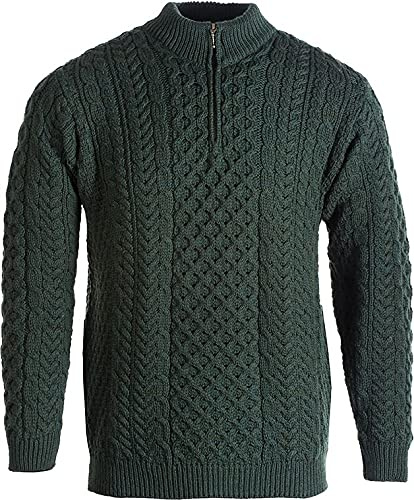 WALKER AND HAWKES - Men's Merino Wool Woodham Jumper - Dark Forest - 2X-Large
