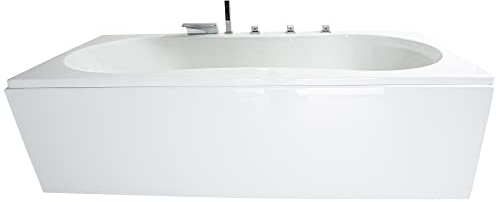 Basera® Badewanne Palma 190 x 90 cm mit Wasserfall, LED-Ambiente und Kopfstützen