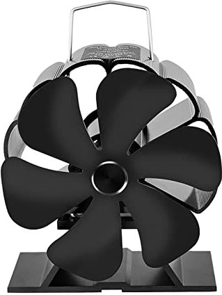 SMZGLANG 6 Lame Termoventilatore Stufa Nero Caminetto Komin Log Bruciatore di Legno Eco Friendly Silenzioso Ventilatore Casa Efficiente Distribuzione del Calore