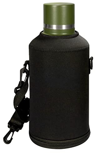 Eau avec sangle - Bouteille isotherme réglable pour randonnée en plein air 2 l avec housse, bouteilles d'eau pour extérieur à double paroi, gourde inférieure épaissie pour