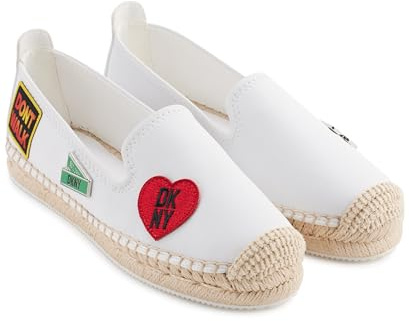 DKNY damer Mally City Signs-Espadrille plattform, ljus vit, 36 EU, Ljus vit, 36 EU