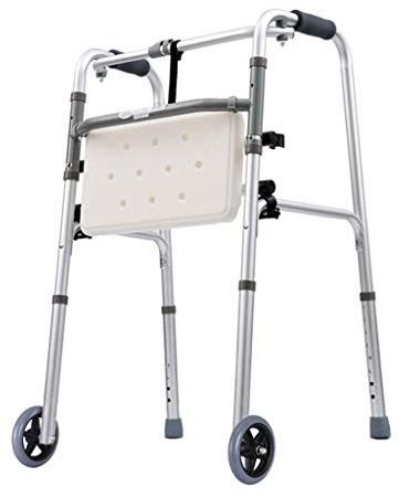 Gehhilfe, Vorderradstütze mit Sitz, Gehgestell für Senioren, Gehhilfe für Erwachsene und ältere Menschen für den Innen- und Außenbereich, verstellbar, leicht, tragbar, Mobilität A