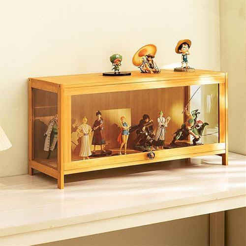 Pounjsd Acryl-Sammlungsvitrine, Glasvitrine stehend, Glas Acryl vitrine, Kuriositätenschränke mit Glastüren, multifunktionale staubdichte Acryl-Vitrine, Standvitrine Bücherregal für Sammlerstücke