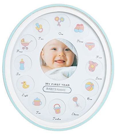 VICASKY Babywachstumsrahmen Mit Foto-plätzen Erinnerungsrahmen Für Erste Jahr Zur Dekoration Im Kinderzimmer Zur Babyparty
