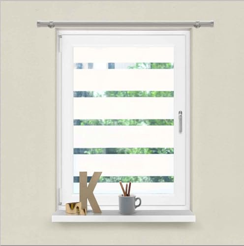 Fensterfolie selbsthaftend Streifen 10 cm 67x200 cm Sichtschutzfolie Anti-UV statische Haftung Folie selbstklebend 201916000