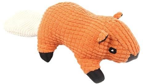 Joberio Quietschendes Eichhörnchen-Hundespielzeug aus Plüsch,Eichhörnchen-Hundespielzeug - Kauspielzeug zum Zahnen für Welpen mit Quietscher - Stofftier-Hundespielzeug, bereicherndes Spielzeug für